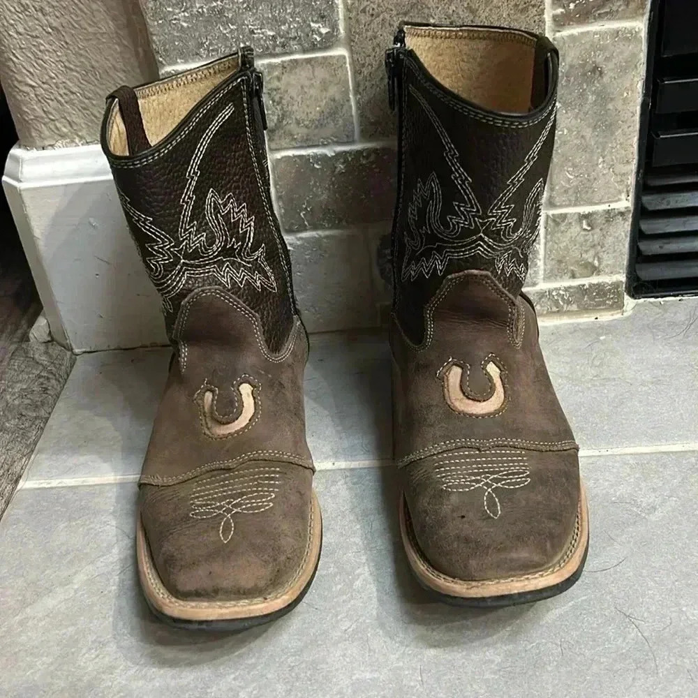 CARRETA BOOTS Cowboy Boots Embroidered leather 11